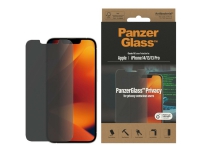 PanzerGlass ™ Privacy Displayschutz Apple iPhone 14 | 13 | 13 Pro | Classic Fit, Apple, Apple - iPhone 14, Apple - iPhone 13, Apple - iPhone 13 Pro, Trockene Anwendung, Kratzresistent, Schockresistent, Antibakteriell, Transparent, 1 Stück(e) von PanzerGlass