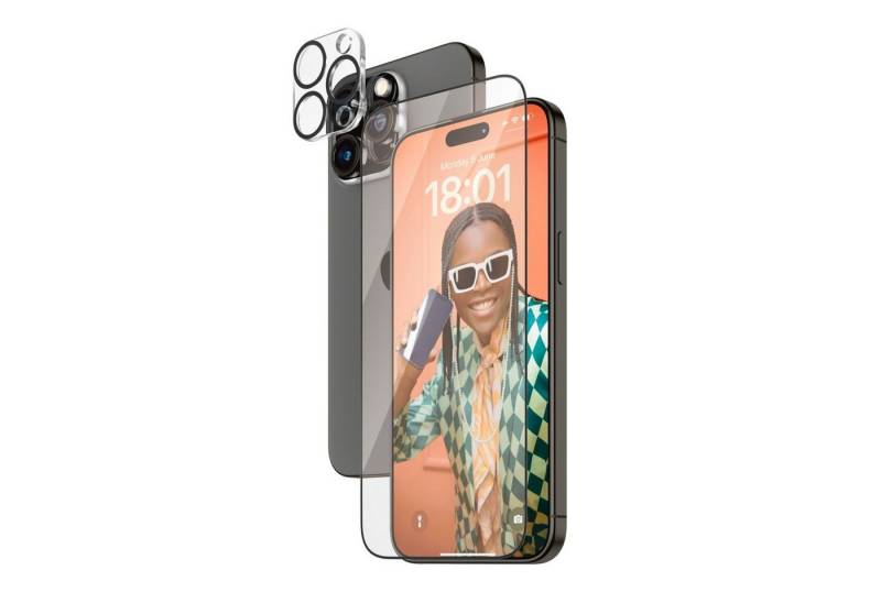 PanzerGlass Displayschutzglas 2-in-1-Pack Screen und Camera Protector für iPhone 15 Pro Max, Ultra Wide Fit von PanzerGlass