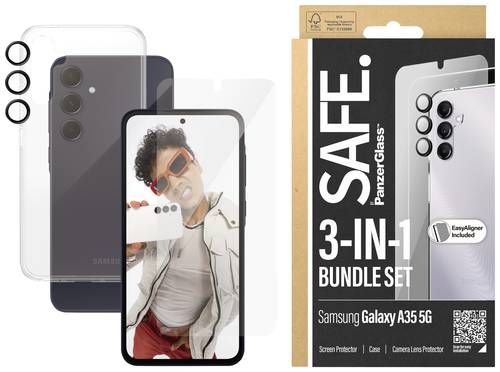 PanzerGlass 3-in-1 Bundle  Edge2Edge Glass + Case + Lens  Hülle + Schutzglas Set Samsung Galaxy von PanzerGlass