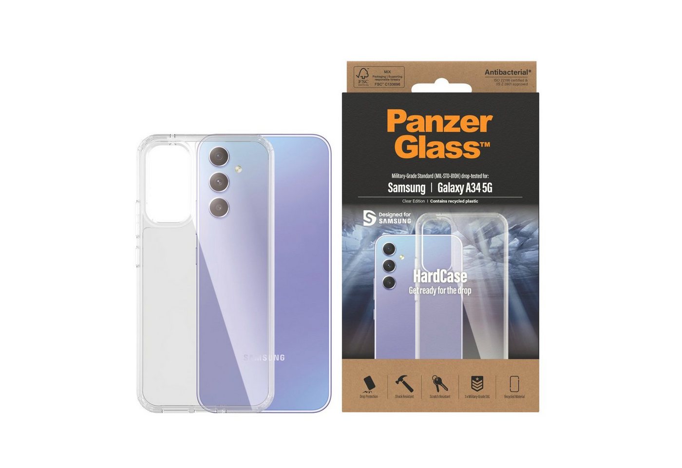 PanzerGlass Backcover HardCase, für Samsung Galaxy A34 5G von PanzerGlass