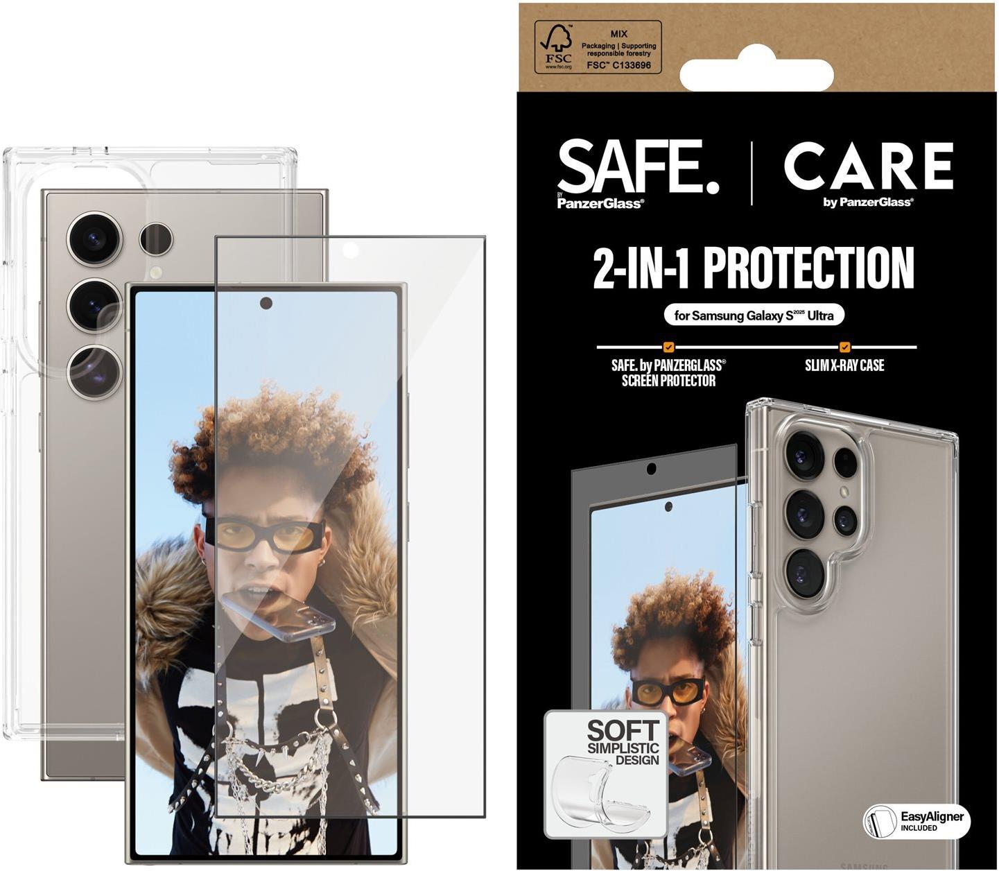 PanzerGlass CARE by PanzerGlass X-Ray - Hintere Abdeckung für Mobiltelefon - 2-in-1 - 100 % recyceltes thermoplastisches Polyurethan (TPU) (CRRCANUG38488) von PanzerGlass