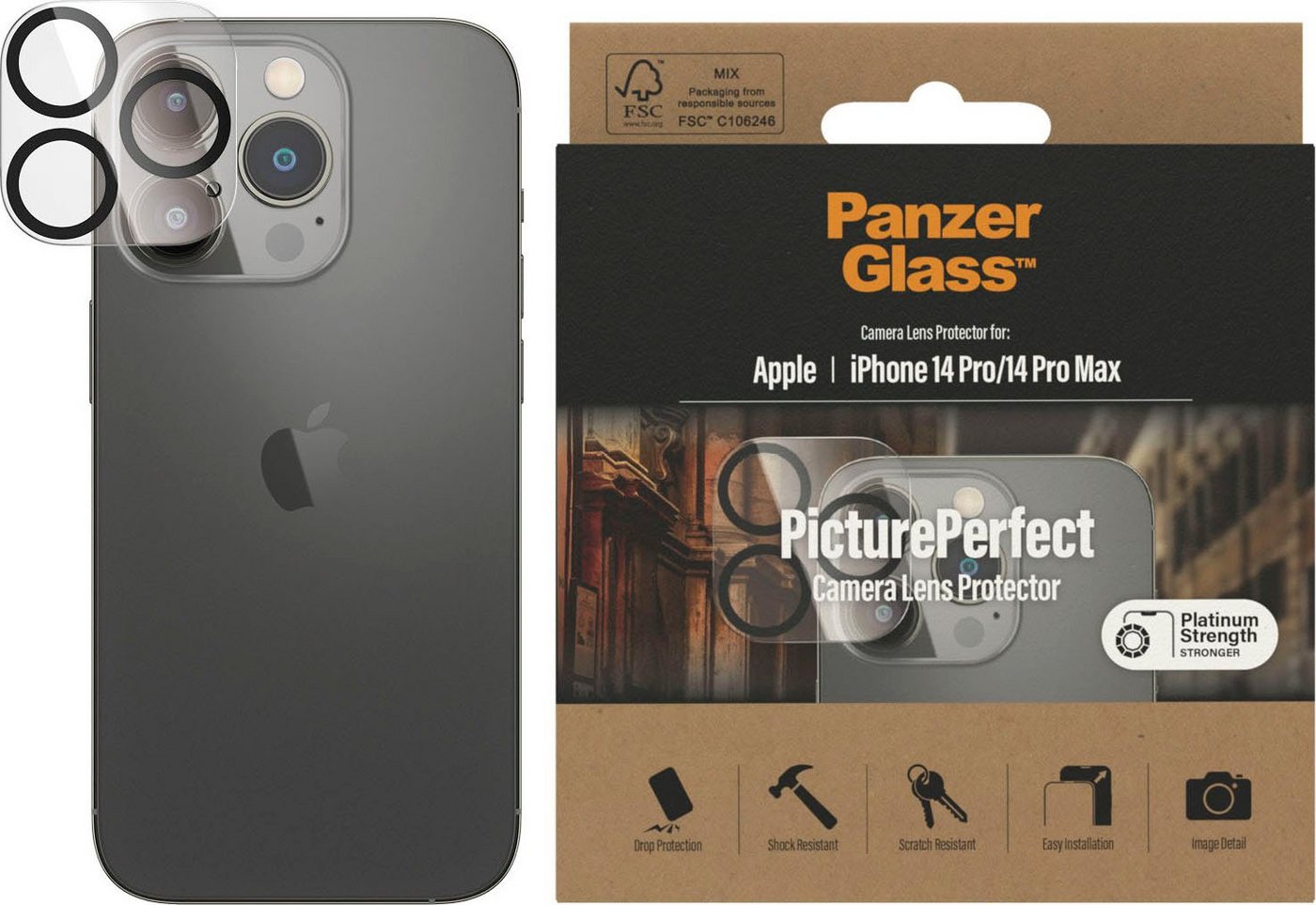 PanzerGlass Camera Protector - iPhone 14, 6.1''Pro/6.7 Pro max, Kameraschutzglas von PanzerGlass