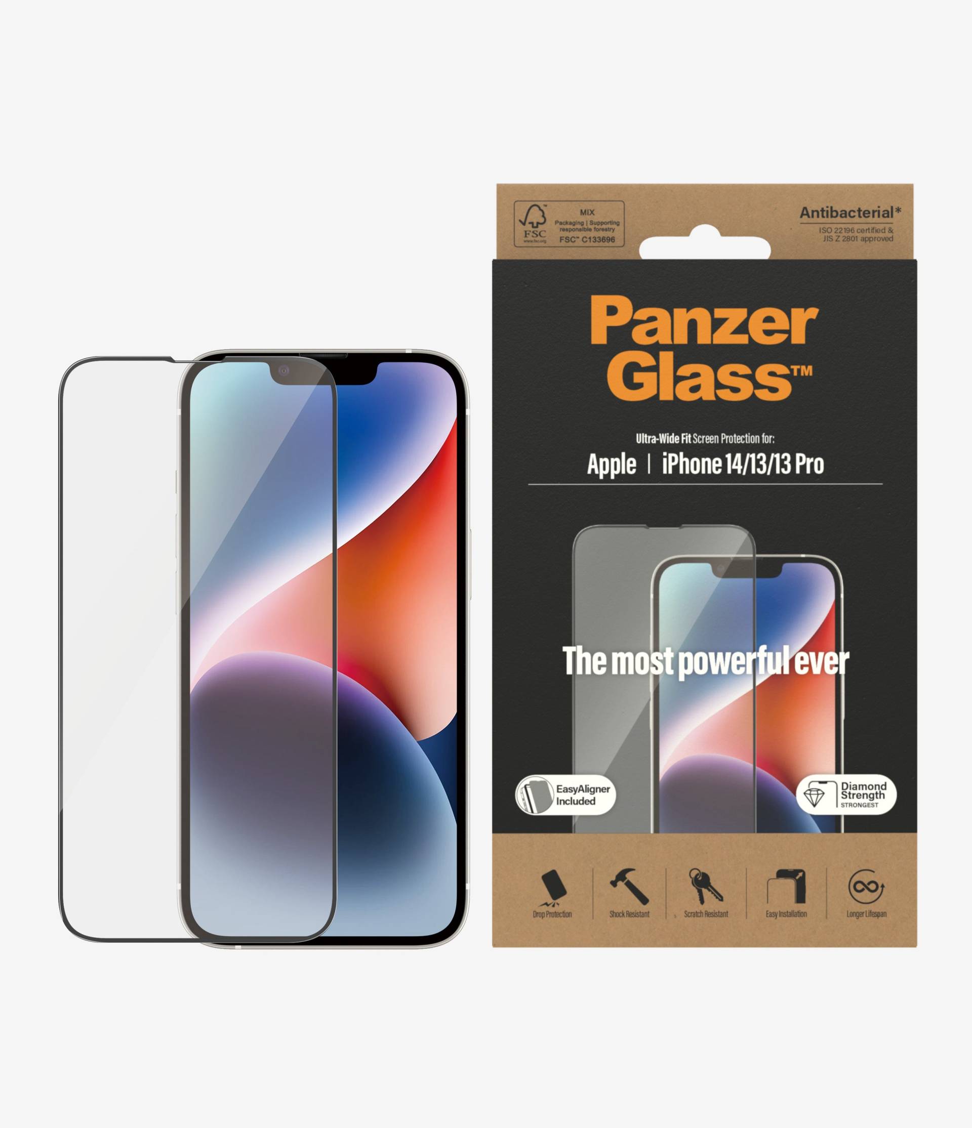 PanzerGlass - Displayschutz Apple iPhone 14 - 13 - 13 Pro - Ultraweite Passform mit EasyAligner PanzerGlass - Displayschutz Apple iPhone 14 - 13 - 13 Pro - Ultraweite Passform mit EasyAligner von PanzerGlass
