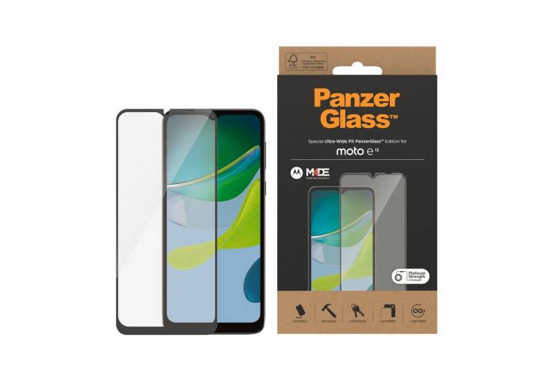 PanzerGlass Displayschutzglas Screen Protector Ultra Wide Fit für Motorola moto e13 von PanzerGlass