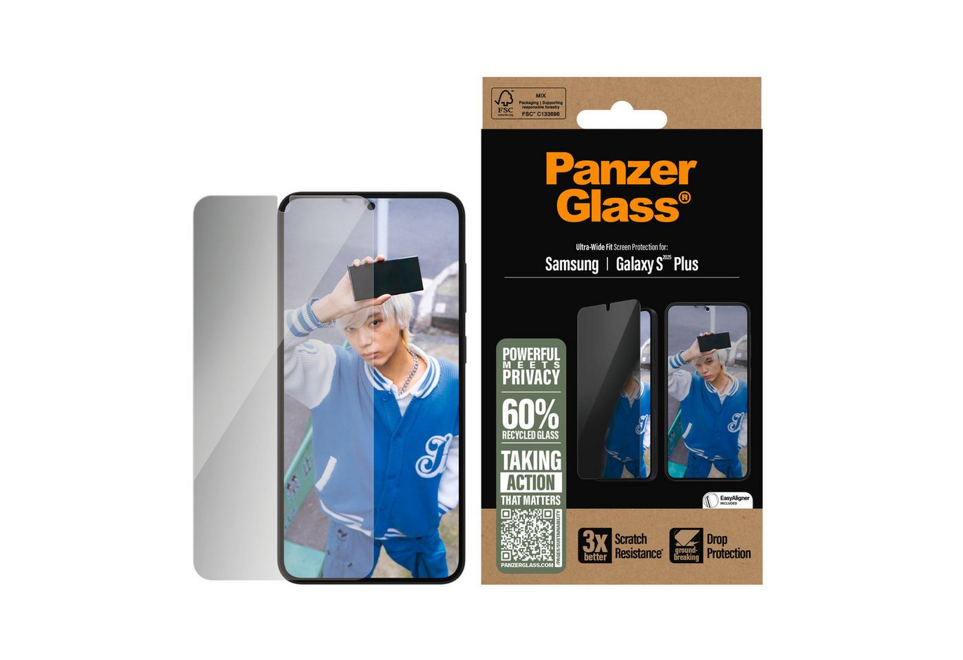 PanzerGlass Displayschutzglas Ultra-Wide Fit Privacy Screen Protection für Samsung Galaxy S25+, Blickschutz, Schutzfolie, Bildschirmschutz, kratz- & stoßfest PanzerGlass Displayschutzglas Ultra-Wide Fit Privacy Screen Protection für Samsung Galaxy S25+, Blickschutz, Schutzfolie, Bildschirmschutz, kratz- & stoßfest von PanzerGlass