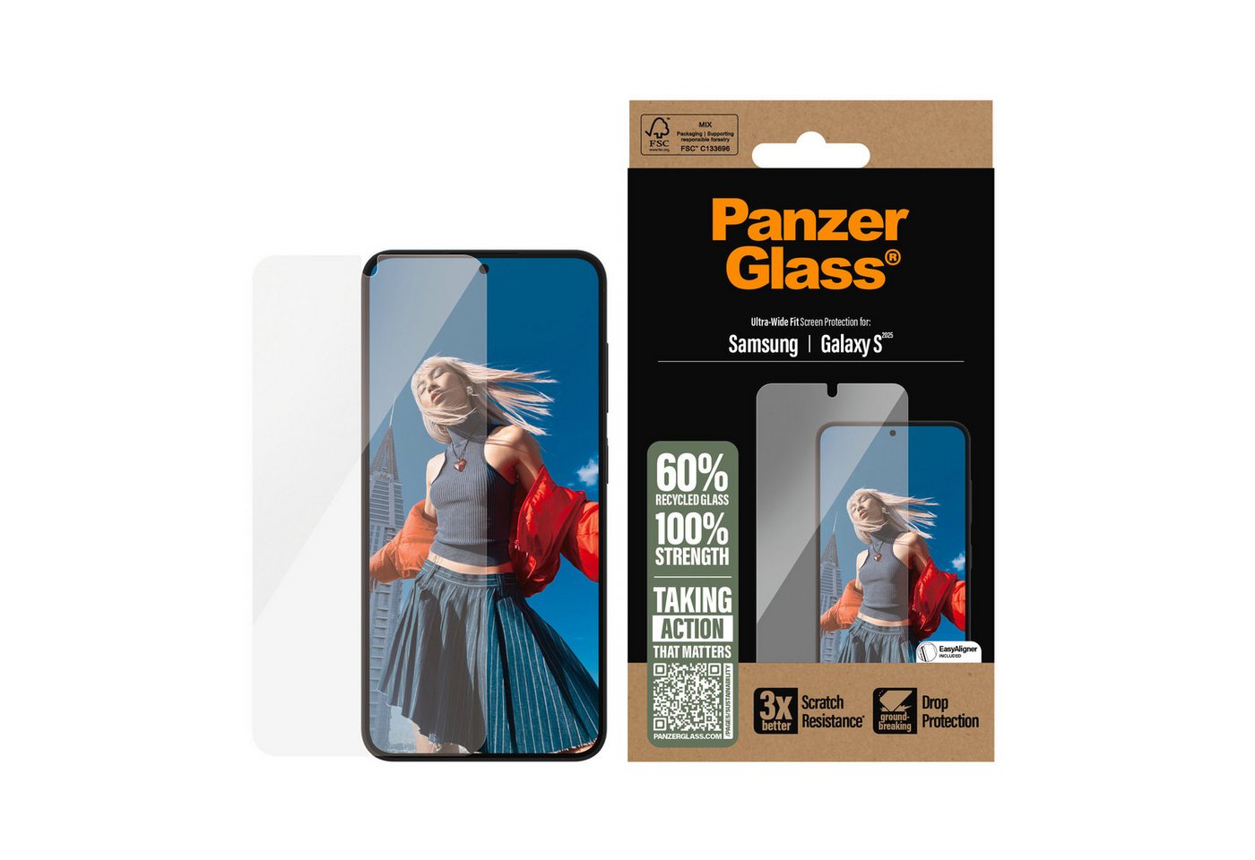 PanzerGlass Displayschutzglas Ultra-Wide Fit Screen Protection für Samsung Galaxy S25, Displayschutzfolie, Schutzfolie, Bildschirmschutz, kratz- & stoßfest PanzerGlass Displayschutzglas Ultra-Wide Fit Screen Protection für Samsung Galaxy S25, Displayschutzfolie, Schutzfolie, Bildschirmschutz, kratz- & stoßfest von PanzerGlass