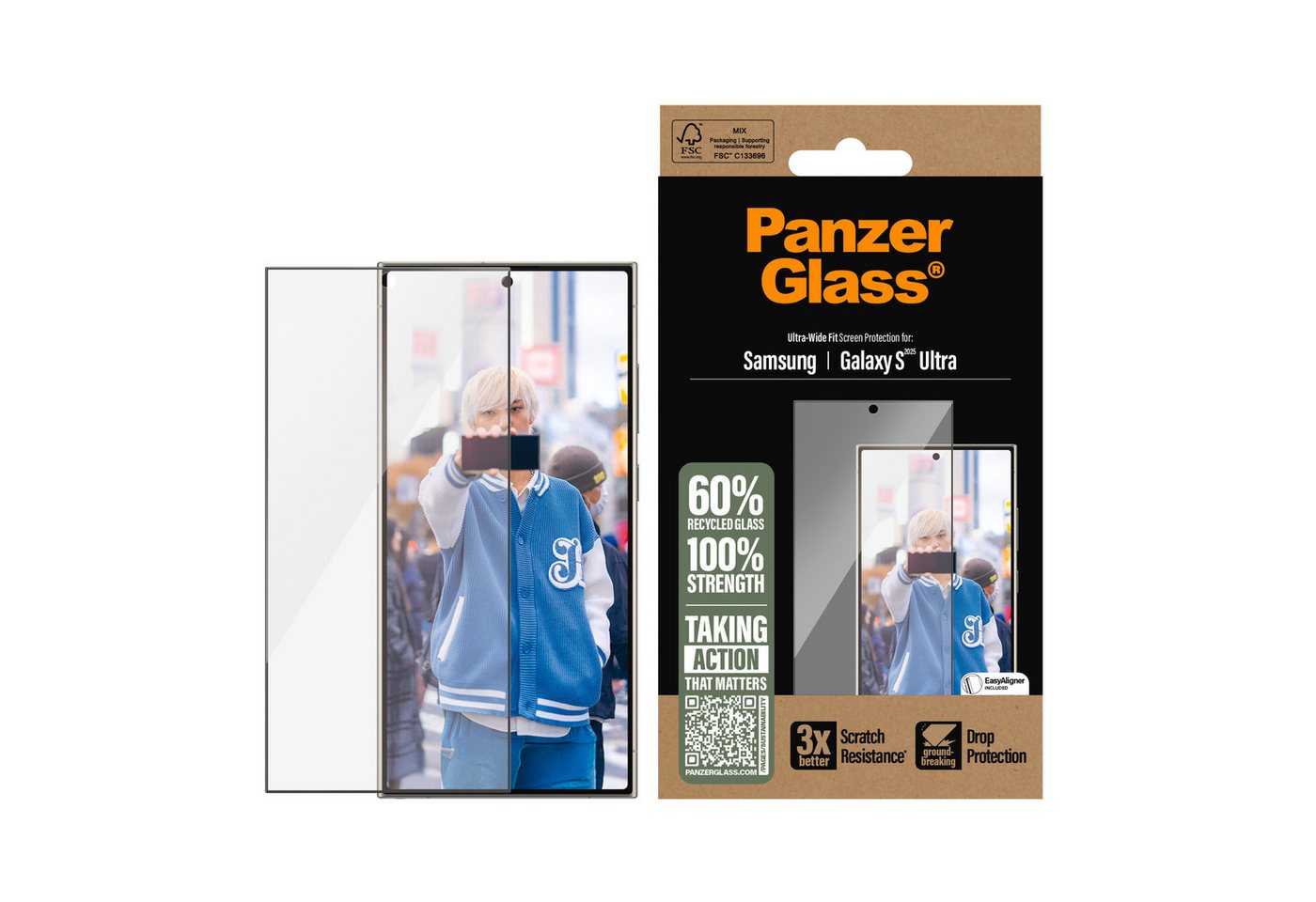 PanzerGlass Displayschutzglas Ultra-Wide Fit Screen Protection für Samsung Galaxy S25 Ultra, Displayschutzfolie, Schutzfolie, Bildschirmschutz, kratz- & stoßfest PanzerGlass Displayschutzglas Ultra-Wide Fit Screen Protection für Samsung Galaxy S25 Ultra, Displayschutzfolie, Schutzfolie, Bildschirmschutz, kratz- & stoßfest von PanzerGlass