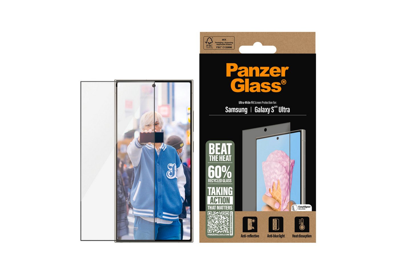 PanzerGlass Displayschutzglas Ultra-Wide Fit Screen Protection für Samsung Galaxy S25 Ultra, Displayschutzfolie, Schutzfolie, Bildschirmschutz, kratz- & stoßfest PanzerGlass Displayschutzglas Ultra-Wide Fit Screen Protection für Samsung Galaxy S25 Ultra, Displayschutzfolie, Schutzfolie, Bildschirmschutz, kratz- & stoßfest von PanzerGlass