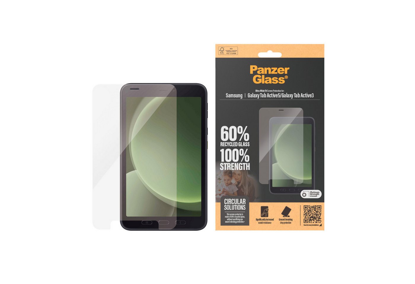 PanzerGlass Displayschutzglas Ultra-Wide Fit Screen Protector für Samsung Galaxy Tab Active5 5G, Displayschutzfolie, Schutzfolie, Bildschirmschutz, kratz- & stoßfest PanzerGlass Displayschutzglas Ultra-Wide Fit Screen Protector für Samsung Galaxy Tab Active5 5G, Displayschutzfolie, Schutzfolie, Bildschirmschutz, kratz- & stoßfest von PanzerGlass