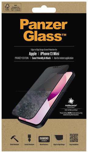 PanzerGlass Edge2Edge Privacy Displayschutzglas iPhone 13 mini 1 St. PROP2744 von PanzerGlass