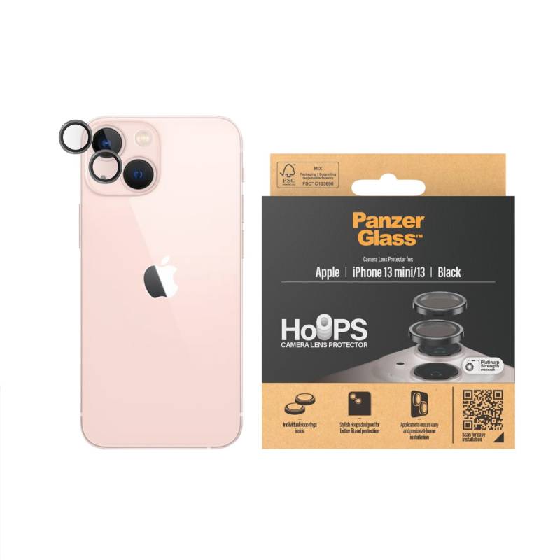 PanzerGlass - Hoops Camera Lens Protector iPhone 13 mini - 13 - Black von PanzerGlass