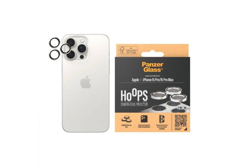 PanzerGlass Kameraschutzglas Hoops Camera Protector Metal für Apple iPhone 15 Pro, Apple iPhone 15 Pro Max von PanzerGlass
