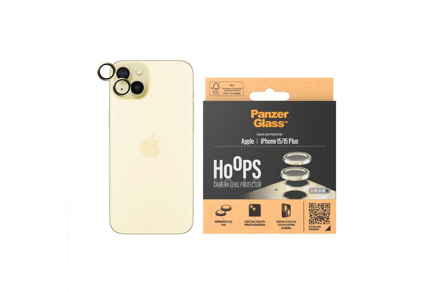 PanzerGlass Kameraschutzglas Hoops Camera Protector für Apple iPhone 15, Apple iPhone 15 Plus PanzerGlass Kameraschutzglas Hoops Camera Protector für Apple iPhone 15, Apple iPhone 15 Plus von PanzerGlass