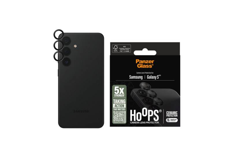 PanzerGlass Kameraschutzglas Hoop Camera Lens Protection für Samsung Galaxy S25, Kameraschutz, Schutzfolie, Schutzglas, kratz- & stoßfest von PanzerGlass