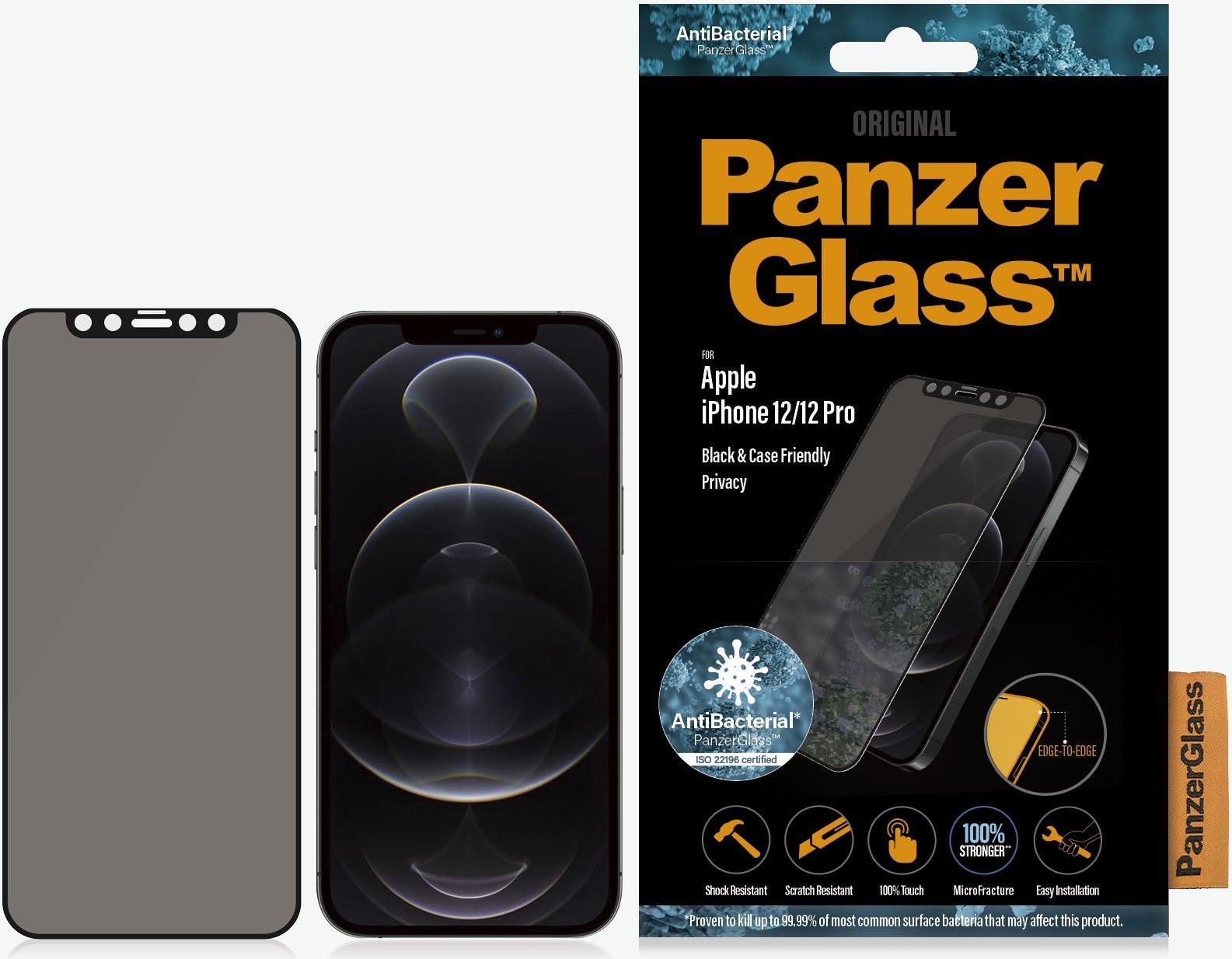 PanzerGlass Original - Blickschutzfilter für Handy - 6.1 - Schwarz - für Apple iPhone 12, 12 Pro (P2711) von PanzerGlass