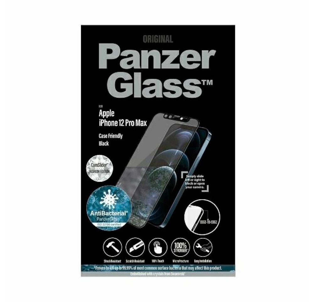 PanzerGlass PanzerGlass Apple iPhone 12 Pro Max Anti Bakterielles Hart Glas, Displayschutzfolie, 1 Stück von PanzerGlass