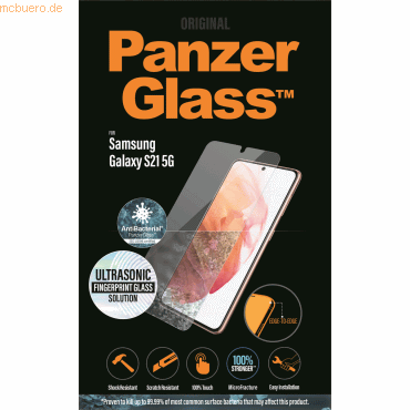 PanzerGlass PanzerGlass E2E Samsung Galaxy S21 5G, CF, Antibakt, Black von PanzerGlass