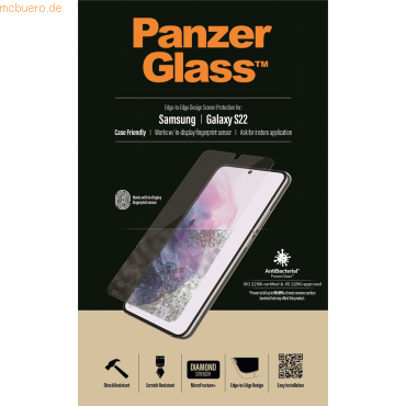 PanzerGlass PanzerGlass E2E Samsung Galaxy S22 CF, Antibakterielles Gl PanzerGlass PanzerGlass E2E Samsung Galaxy S22 CF, Antibakterielles Gl von PanzerGlass