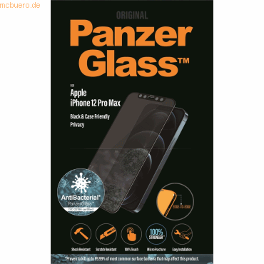 PanzerGlass PanzerGlass E2E iPhone 12 Pro Max CF Privacy Antibakt. PanzerGlass PanzerGlass E2E iPhone 12 Pro Max CF Privacy Antibakt. von PanzerGlass