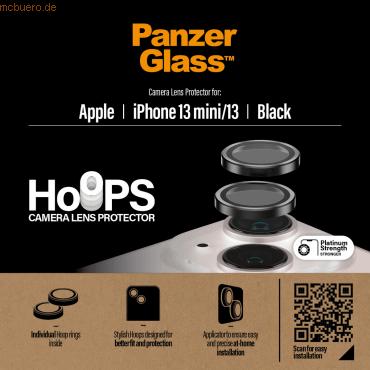 PanzerGlass PanzerGlass Hoops Lens Protector iPhone 13 mini, 13 Black von PanzerGlass