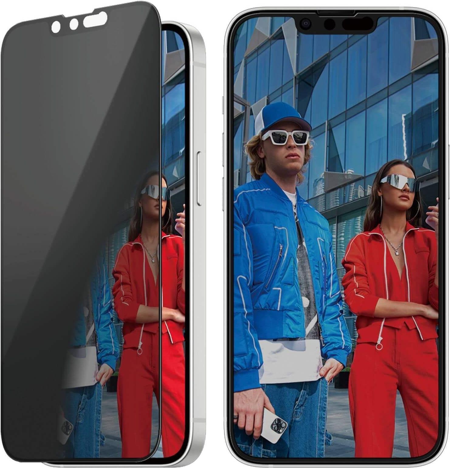 PanzerGlass PanzerGlass Privacy Displayschutzglas - Ultra-Wide Fit mit Aufbringhilfe - Apple iPhone 16e/14/13/13 Pro (PGRPUWFG29845) von PanzerGlass