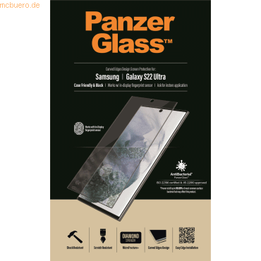 PanzerGlass PanzerGlass Samsung Galaxy E2E S22 Ultra CF, Curved, Antib von PanzerGlass