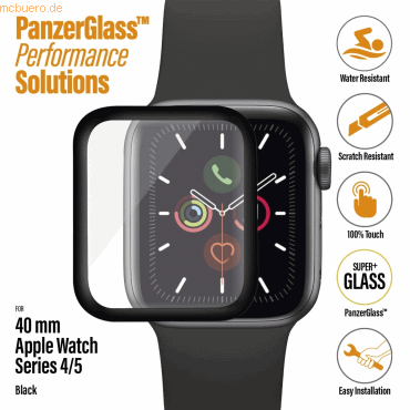 PanzerGlass PanzerGlass f. Apple Watch Series 4/5 40mm, Black PanzerGlass PanzerGlass f. Apple Watch Series 4/5 40mm, Black von PanzerGlass