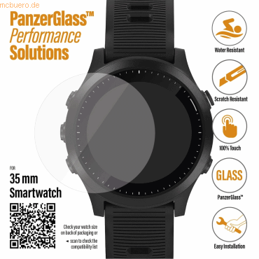 PanzerGlass PanzerGlass für Smartwatch Garmin 35 mm z.B. Forerunner 24 von PanzerGlass