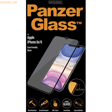 PanzerGlass PanzerGlass iPhone 11, XR , CF, E2E, Antibakt, Black von PanzerGlass