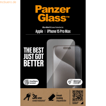 PanzerGlass PanzerGlass iPhone 15 Pro Max, UWF w. EasyAligner von PanzerGlass