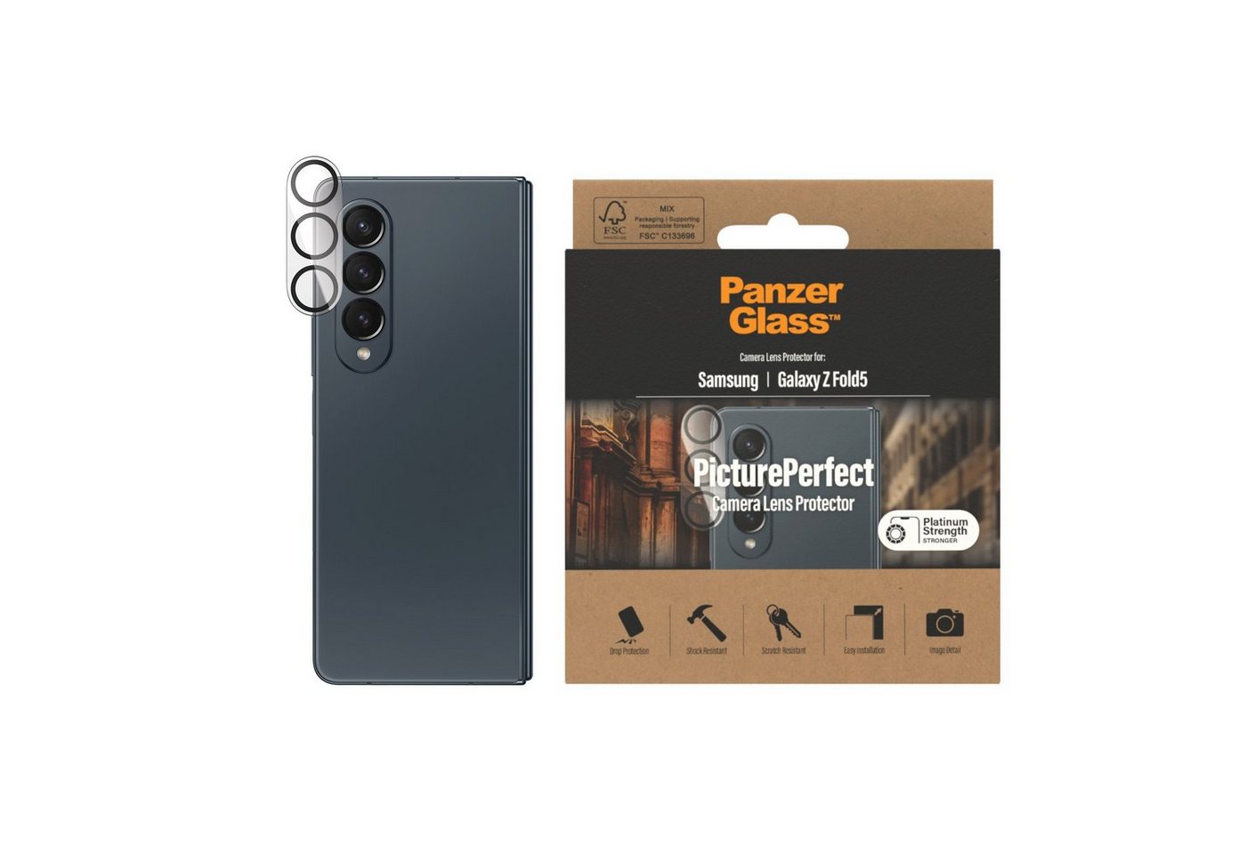 PanzerGlass PicturePerfect Camera Lens Protector für Samsung Galaxy Z Fold5, Kameraschutzglas von PanzerGlass