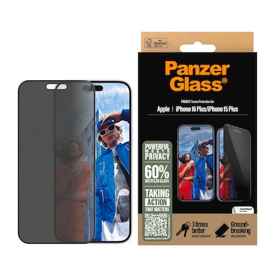 PanzerGlass Privacy iPhone 16/15 Plus UWF von PanzerGlass