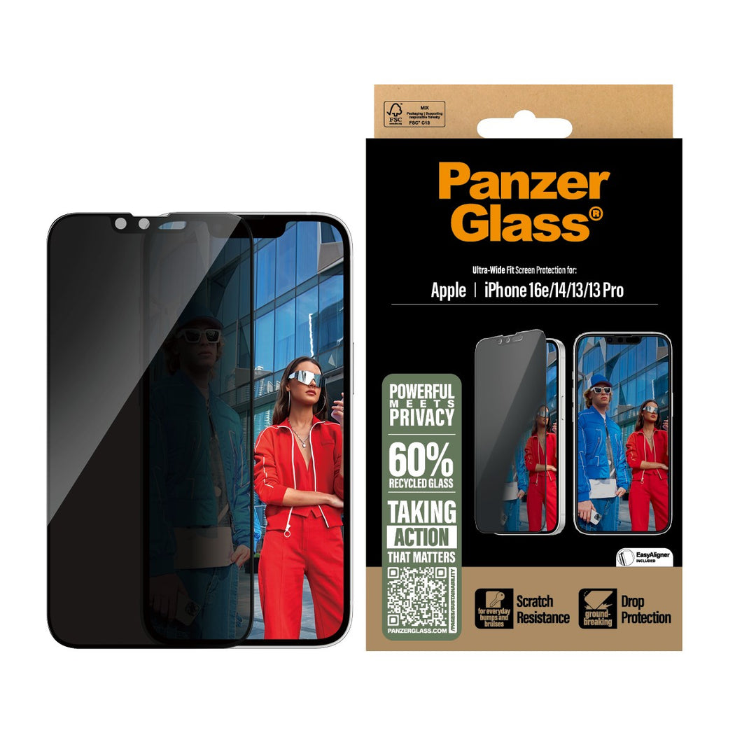 PanzerGlass - Privacy Screen Protection - iPhone 16e - 14 - 13 - 13 Pro - Ultra-Wide Fit PanzerGlass - Privacy Screen Protection - iPhone 16e - 14 - 13 - 13 Pro - Ultra-Wide Fit von PanzerGlass