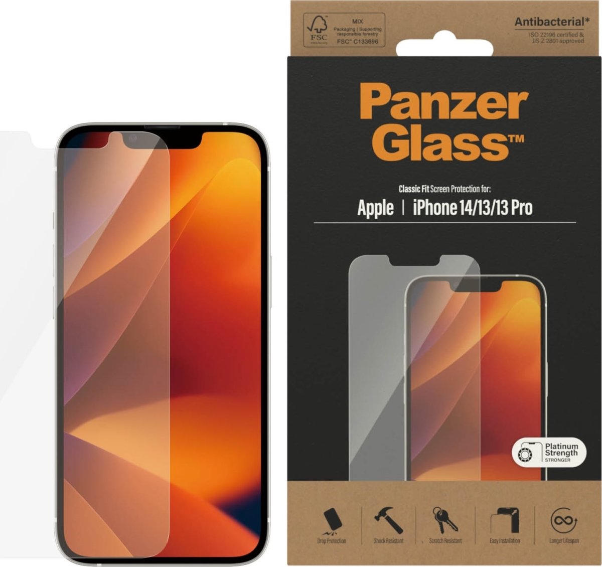 PanzerGlass - Screen Protector Apple iPhone 14 - 13 - 13 Pro - Classic Fit von PanzerGlass