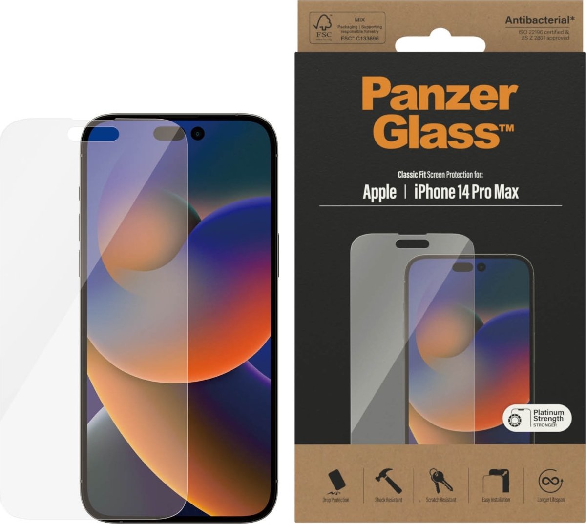 PanzerGlass– Displayschutz Apple iPhone 14 Pro Max - Klassische Passform von PanzerGlass