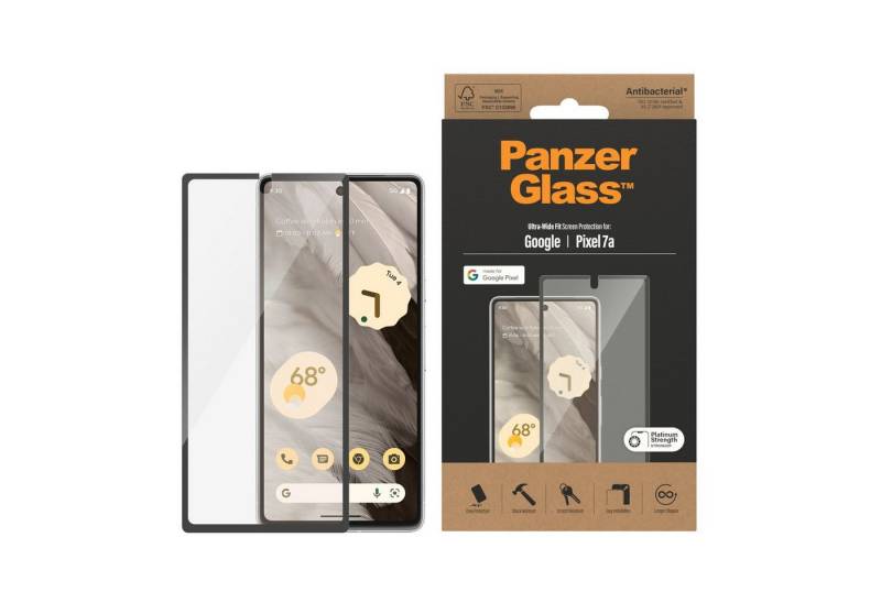 PanzerGlass Displayschutzglas Screen Protector Ultra Wide Fit für Google Pixel 7a von PanzerGlass