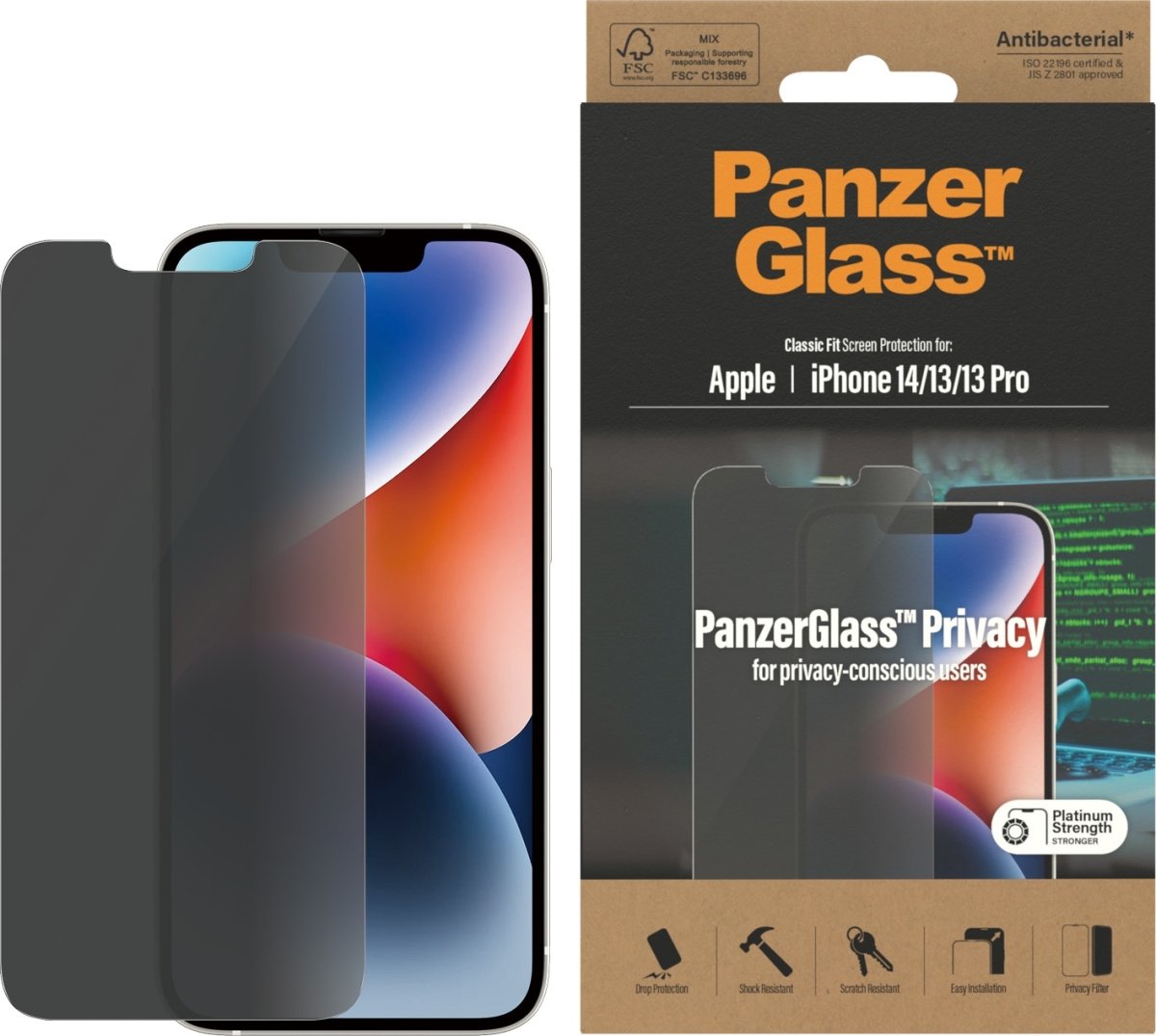 PanzerGlass– Sichtschutz für Apple iPhone 14 - 13 - 13 Pro - Klassische Passform PanzerGlass– Sichtschutz für Apple iPhone 14 - 13 - 13 Pro - Klassische Passform von PanzerGlass