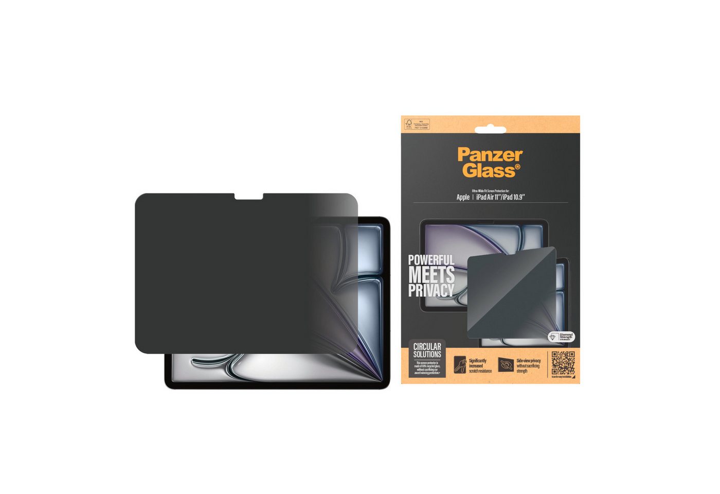 PanzerGlass Displayschutzglas Ultra-Wide Fit Privacy Screen Protection für Apple iPad Air 10.9, Apple iPad Air 11, Displayschutzfolie, Schutzfolie, Sichtschutz, kratz- & stoßfest PanzerGlass Displayschutzglas Ultra-Wide Fit Privacy Screen Protection für Apple iPad Air 10.9, Apple iPad Air 11, Displayschutzfolie, Schutzfolie, Sichtschutz, kratz- & stoßfest von PanzerGlass