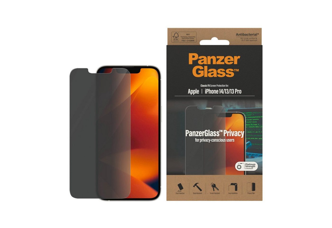 PanzerGlass Displayschutzglas iPhone 14/13/13 Pro Privacy AB PanzerGlass Displayschutzglas iPhone 14/13/13 Pro Privacy AB von PanzerGlass