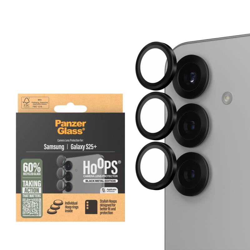 Panzerglass -  Hoops Lens Protector Galaxy S 2025 Plus, black von PanzerGlass