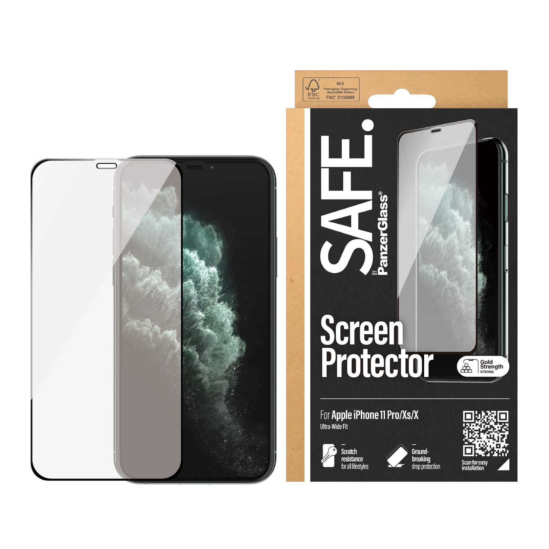 SAFE by PanzerGlass - Screen Protector Apple iPhone X, Xs - 11 Pro - Edge-to-Edge SAFE by PanzerGlass - Screen Protector Apple iPhone X, Xs - 11 Pro - Edge-to-Edge von PanzerGlass