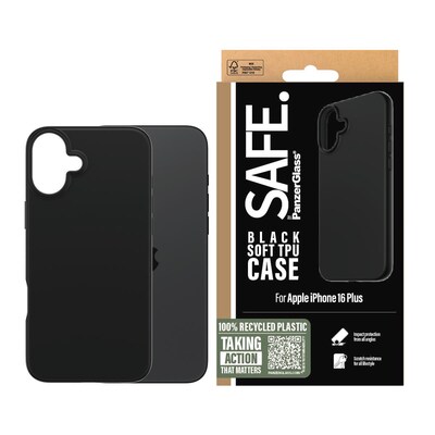 SAFE. by PanzerGlass TPU Case iPhone 16 Plus Schwarz SAFE. by PanzerGlass TPU Case iPhone 16 Plus Schwarz von PanzerGlass
