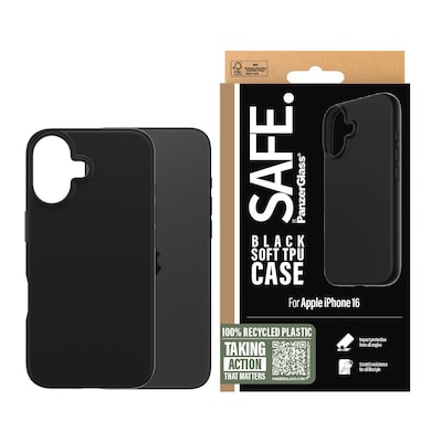 SAFE. by PanzerGlass TPU Case iPhone 16 Schwarz SAFE. by PanzerGlass TPU Case iPhone 16 Schwarz von PanzerGlass