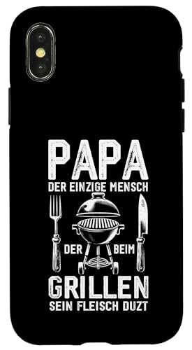 Papa Der Einzige Mensch Der Beim Grillen Sein Fleisch Duzt Hülle für iPhone X/XS Papa Der Einzige Mensch Der Beim Grillen Sein Fleisch Duzt Hülle für iPhone X/XS von Papa Einzige Beim Grillen Duzt Spruch Vater Grill
