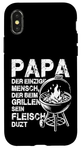 Papa Der Einzige Mensch Der Beim Grillen Sein Fleisch Duzt Hülle für iPhone X/XS Papa Der Einzige Mensch Der Beim Grillen Sein Fleisch Duzt Hülle für iPhone X/XS von Papa Einzige Beim Grillen Duzt Spruch Vater Grill