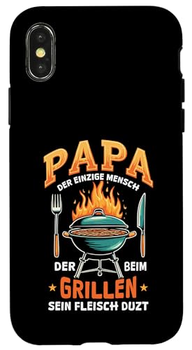 Papa Der Einzige Mensch Der Beim Grillen Sein Fleisch Duzt Hülle für iPhone X/XS Papa Der Einzige Mensch Der Beim Grillen Sein Fleisch Duzt Hülle für iPhone X/XS von Papa Einzige Beim Grillen Duzt Spruch Vater Grill