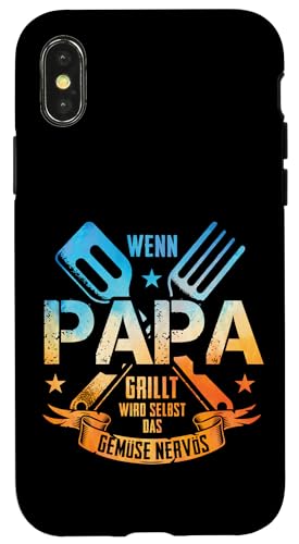 Wenn Papa Grillt Wird Selbst Das Gemüse Nervös Väter Grillen Hülle für iPhone X/XS Wenn Papa Grillt Wird Selbst Das Gemüse Nervös Väter Grillen Hülle für iPhone X/XS von Papa Grillt Das Gemüse Wird Nervös Grillen Väter