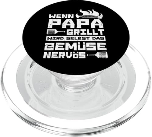 Wenn Papa Grillt Wird Selbst Das Gemüse Nervös Väter Grillen PopSockets PopGrip für MagSafe Wenn Papa Grillt Wird Selbst Das Gemüse Nervös Väter Grillen PopSockets PopGrip für MagSafe von Papa Grillt Das Gemüse Wird Nervös Grillen Väter
