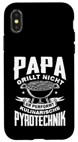 Papa Grillt Nicht Er Performt Kulinarische Pyrotechnik Grill Hülle für iPhone X/XS Papa Grillt Nicht Er Performt Kulinarische Pyrotechnik Grill Hülle für iPhone X/XS von Papa Grillt Nicht Pyrotechnik Geschenkidee Vater