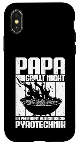 Papa Grillt Nicht Er Performt Kulinarische Pyrotechnik Grill Hülle für iPhone X/XS Papa Grillt Nicht Er Performt Kulinarische Pyrotechnik Grill Hülle für iPhone X/XS von Papa Grillt Nicht Pyrotechnik Geschenkidee Vater